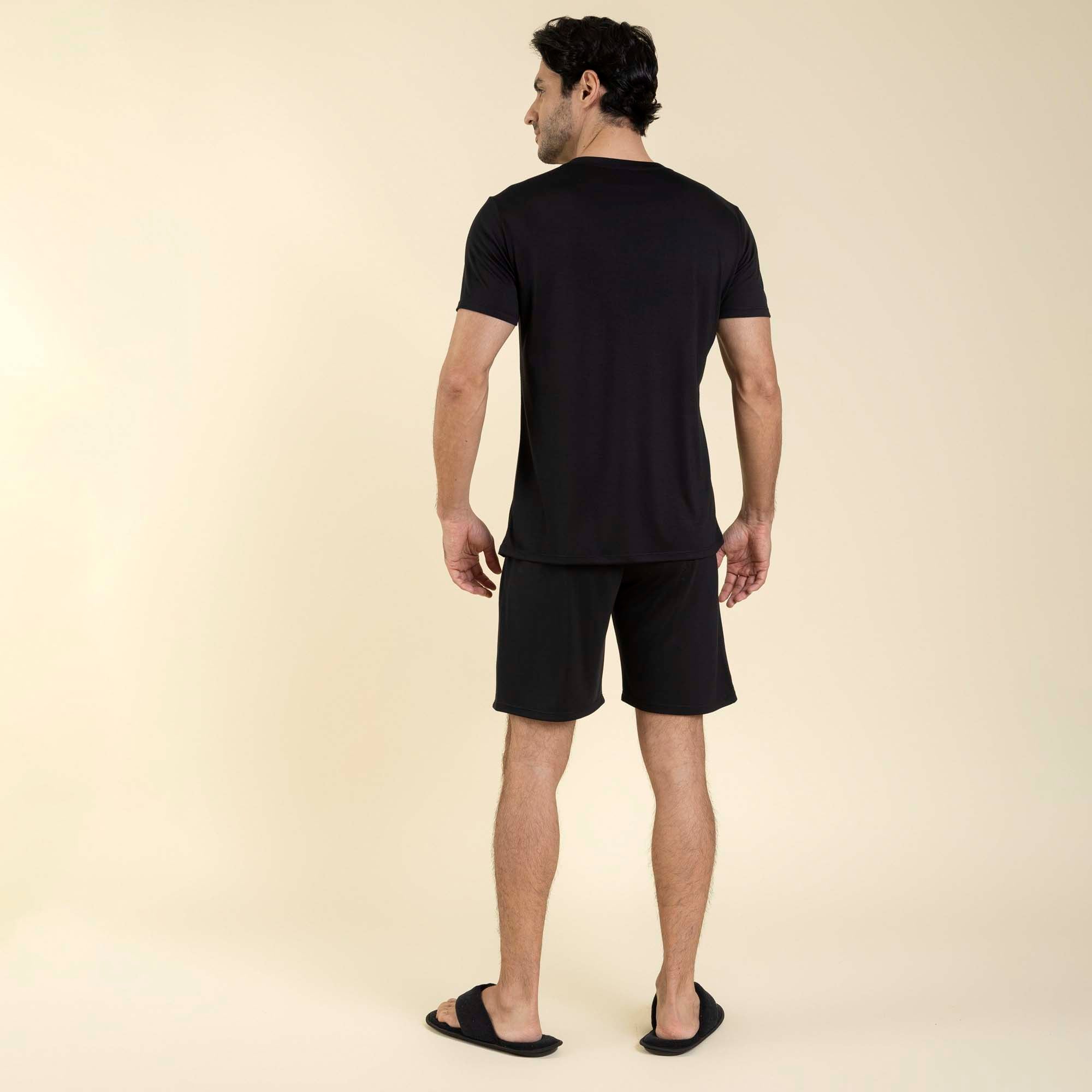 Pijama Masculino Curto Modal Preto