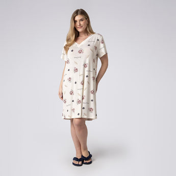 Camisão Feminino Curto Plus Size Romã