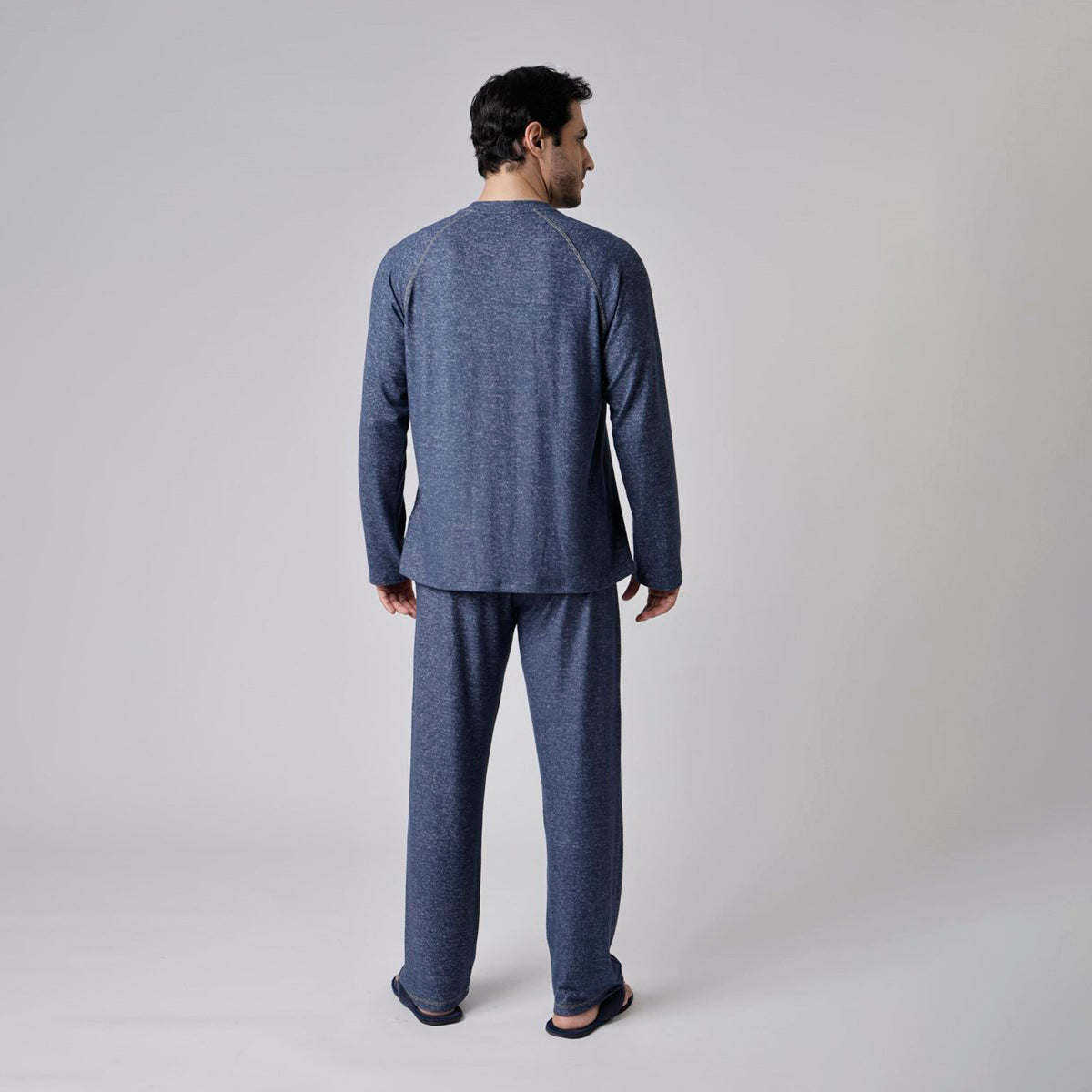 Pijama Masculino Longo Cashmere Marinho