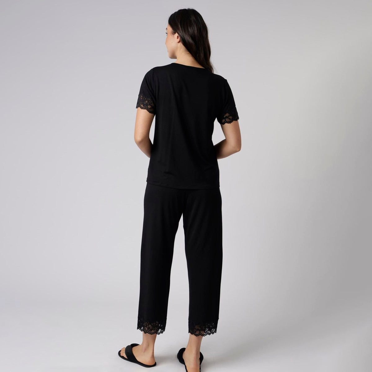 Pijama Feminino Pantacourt Preto