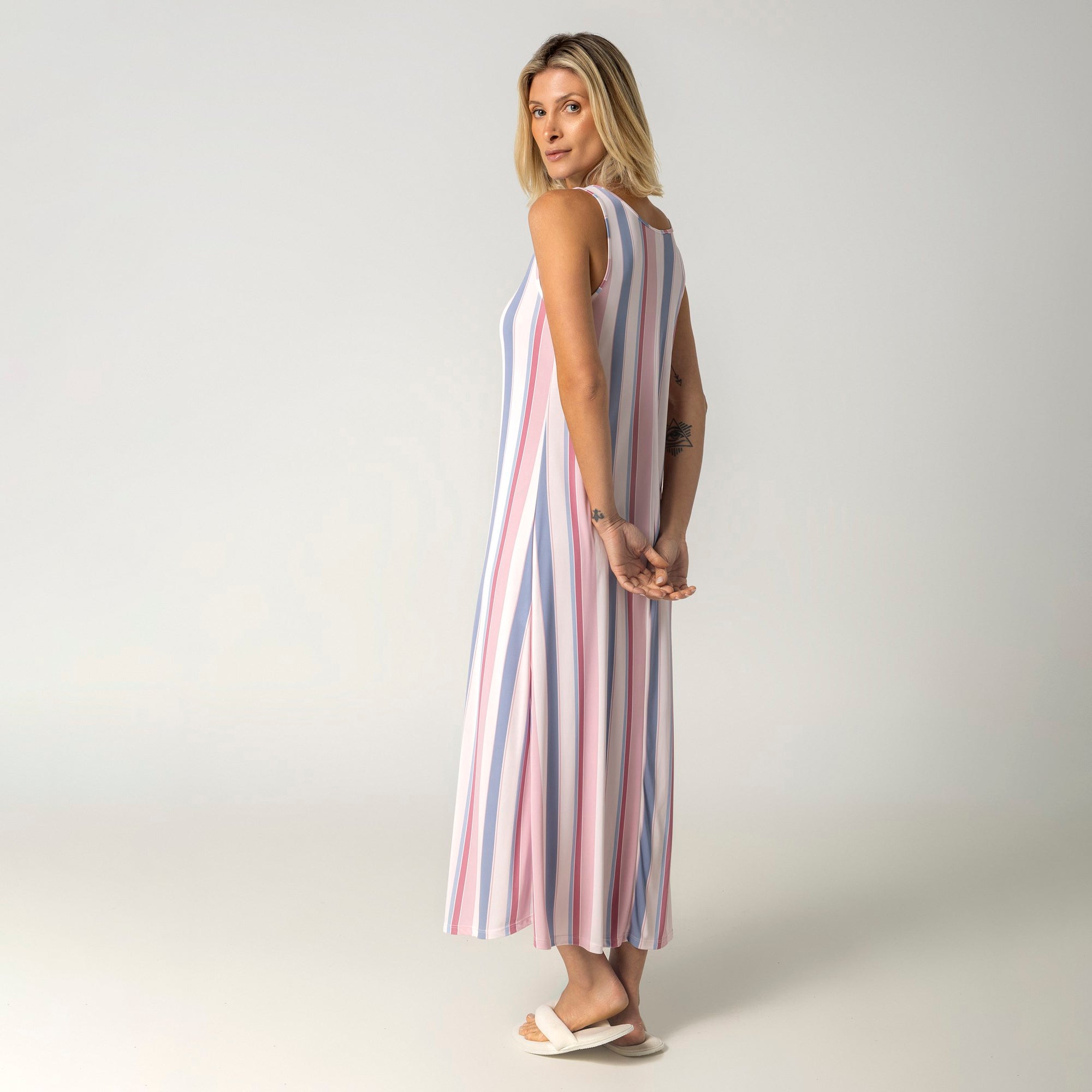 Camisola Regata Midi Stripe Mix