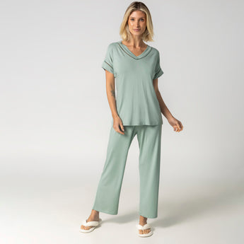 Pijama Feminino Capri Verde Alecrim