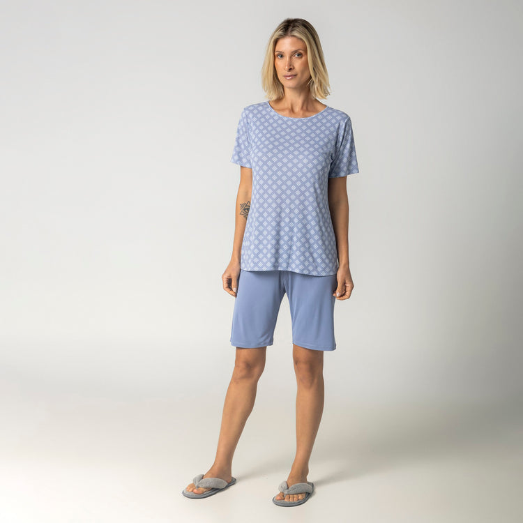 Bermudoll Feminino Geometric Azul