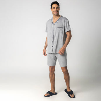 Pijama Masculino Curto Aberto Mescla
