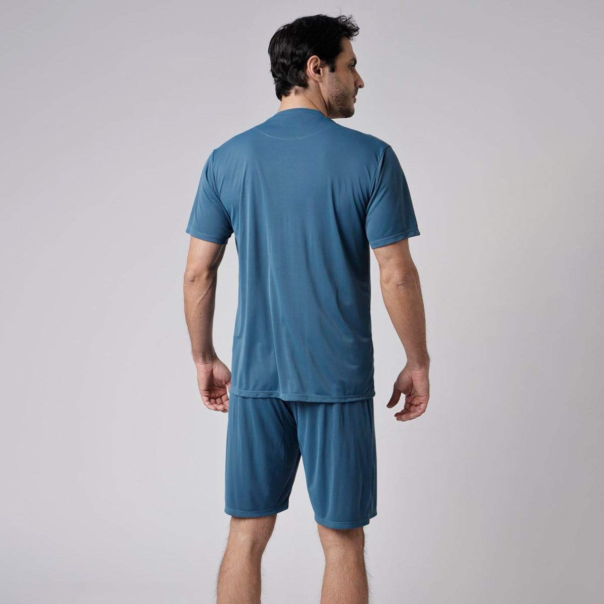 Pijama Masculino Poliamida Curto Azul Maré