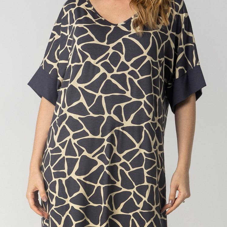 Kaftan Feminino Longo Chumbo Turtle