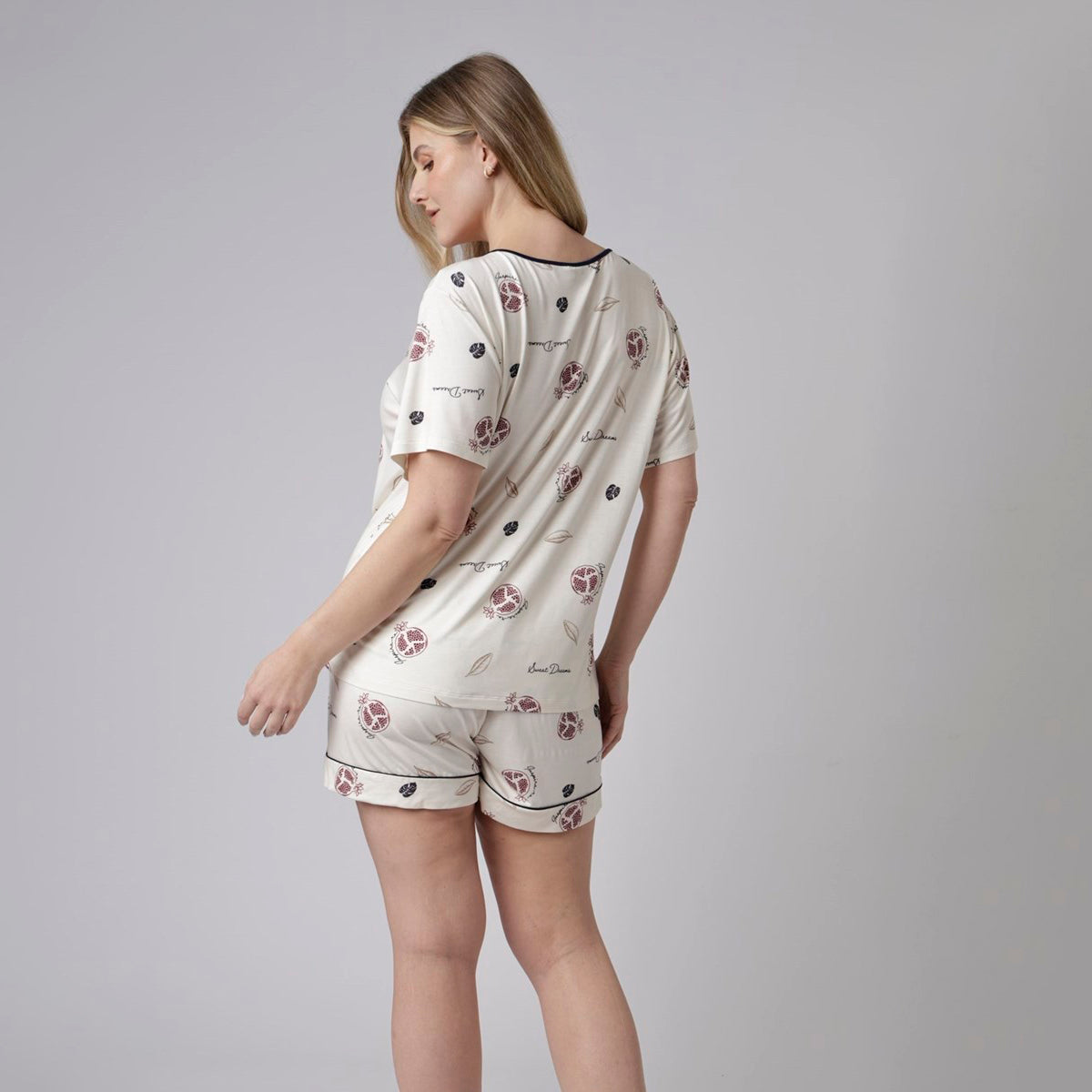 Pijama Feminino Curto Plus Size Romã