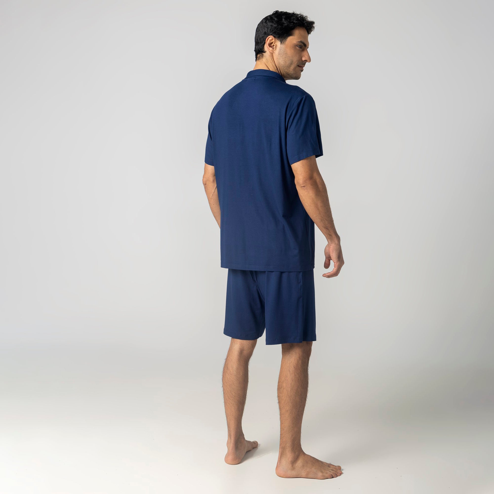 Pijama Masculino Curto Aberto Marinho