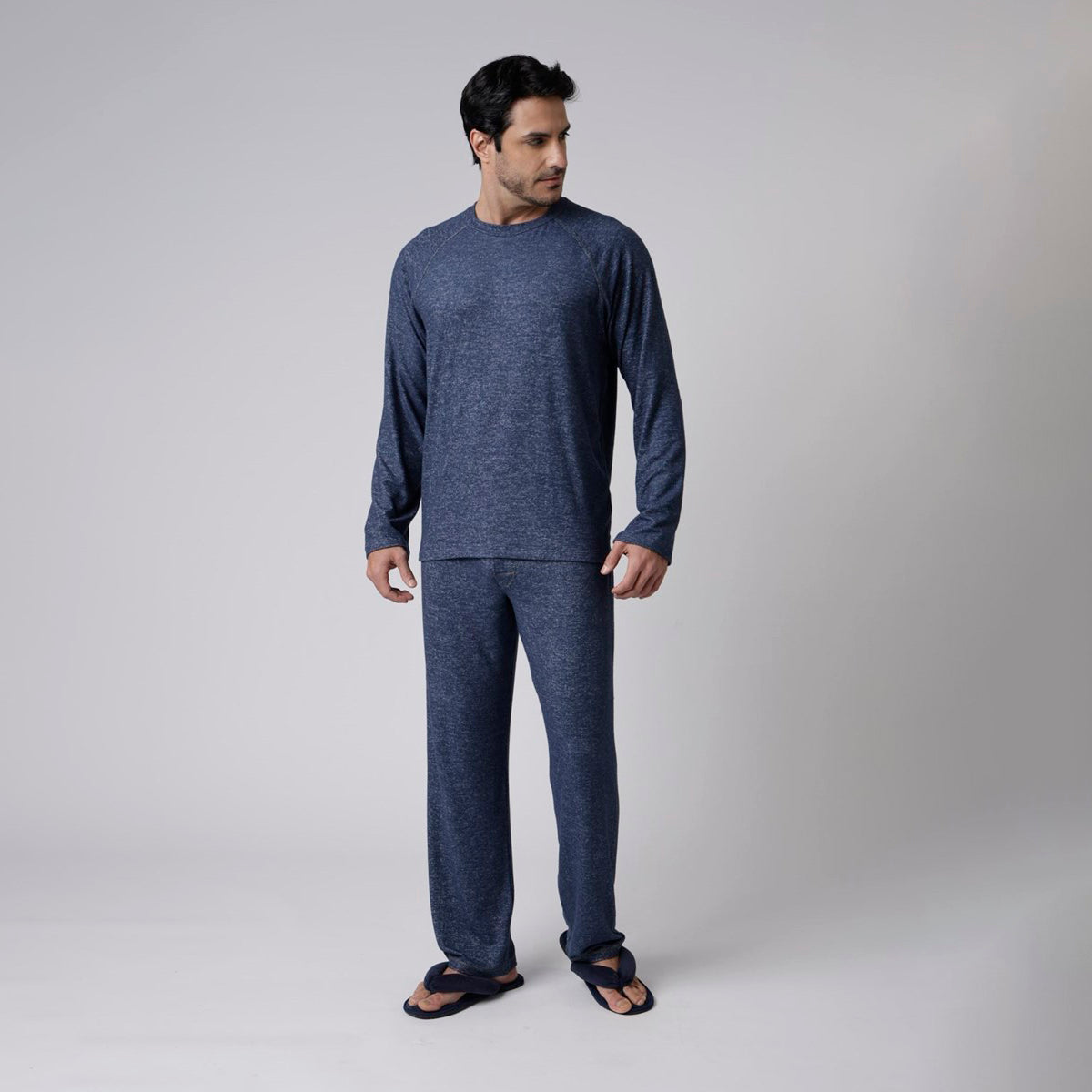 Pijama Masculino Longo Cashmere Marinho