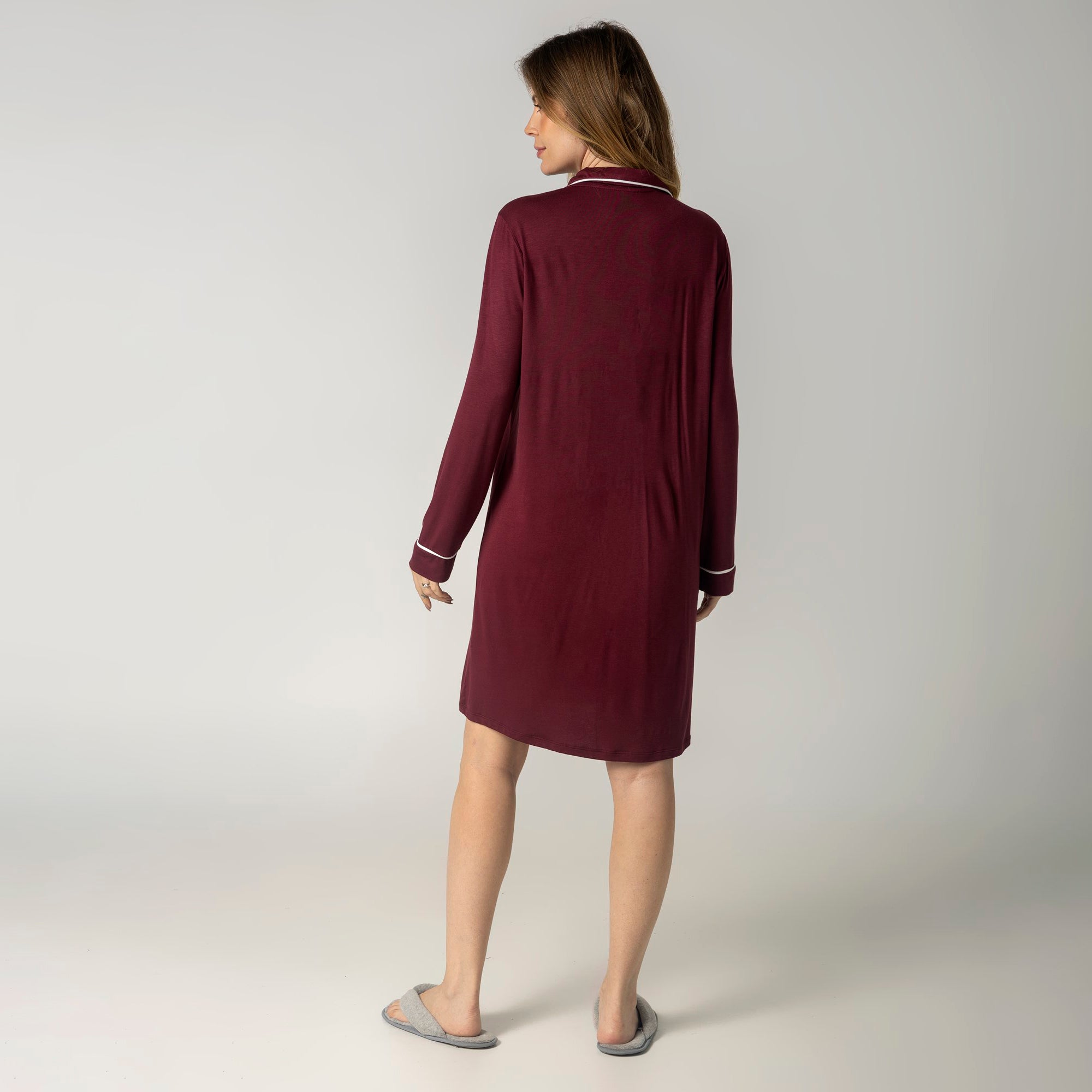 Camisão Feminino Curto Aberto Bordô