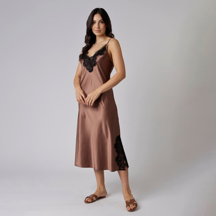 Camisola Midi de Alça Choco