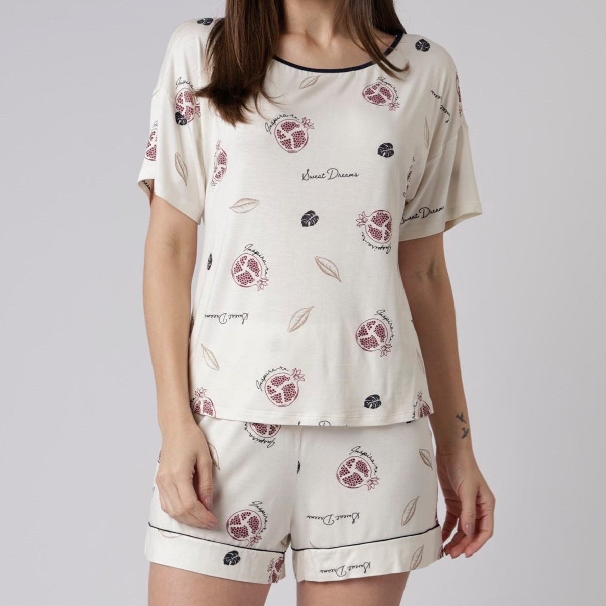 Pijama Feminino Curto Romã