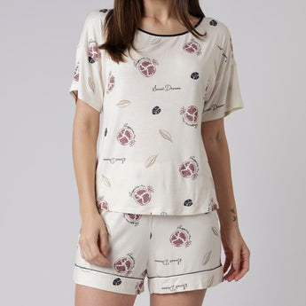 Pijama Feminino Curto Romã