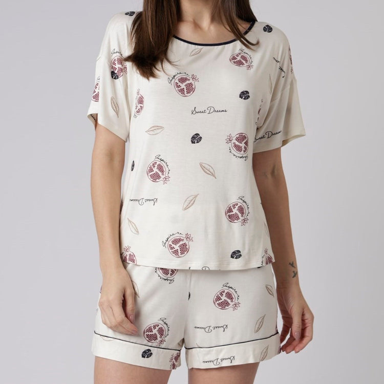 Pijama Feminino Curto Romã