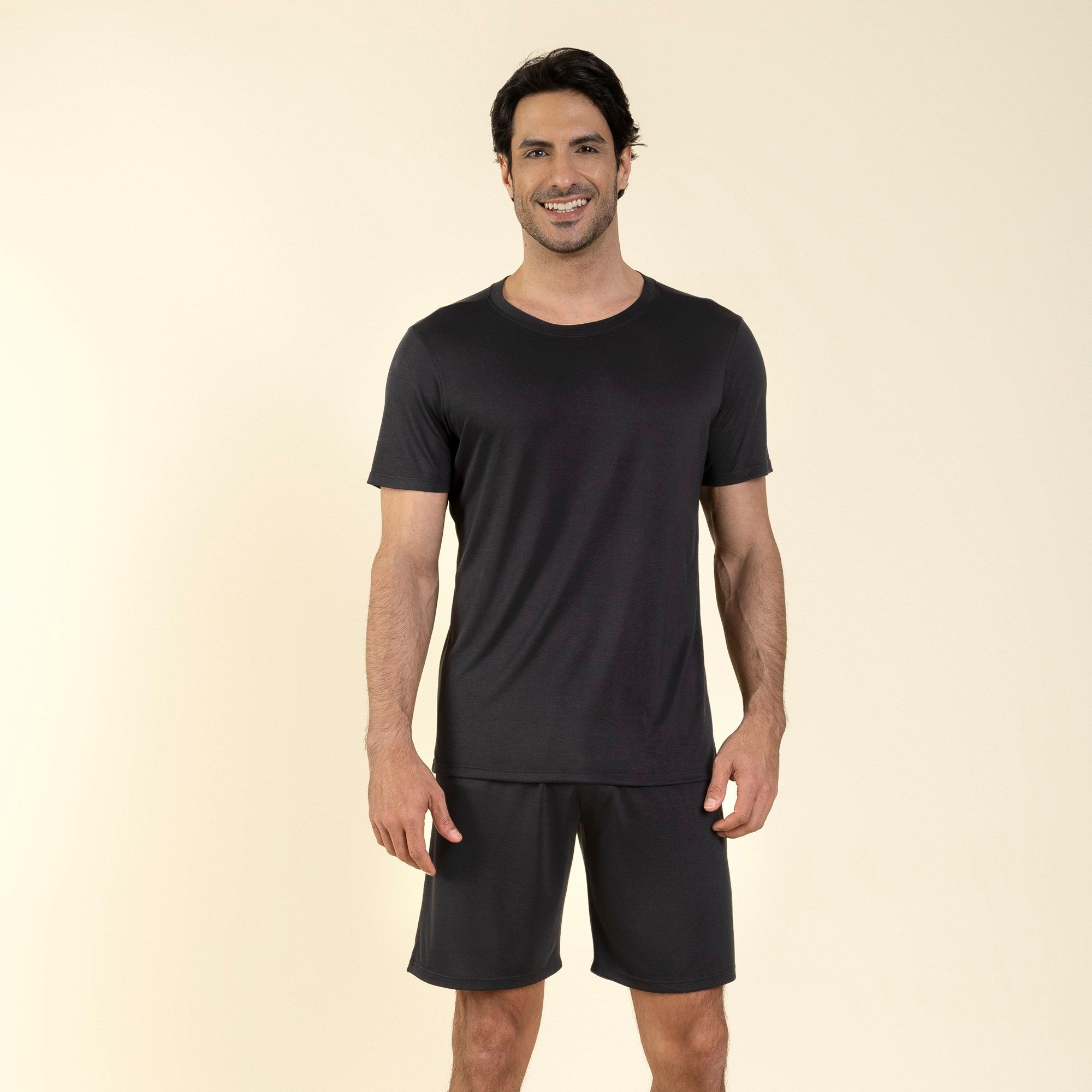 Pijama Masculino Curto Modal Preto