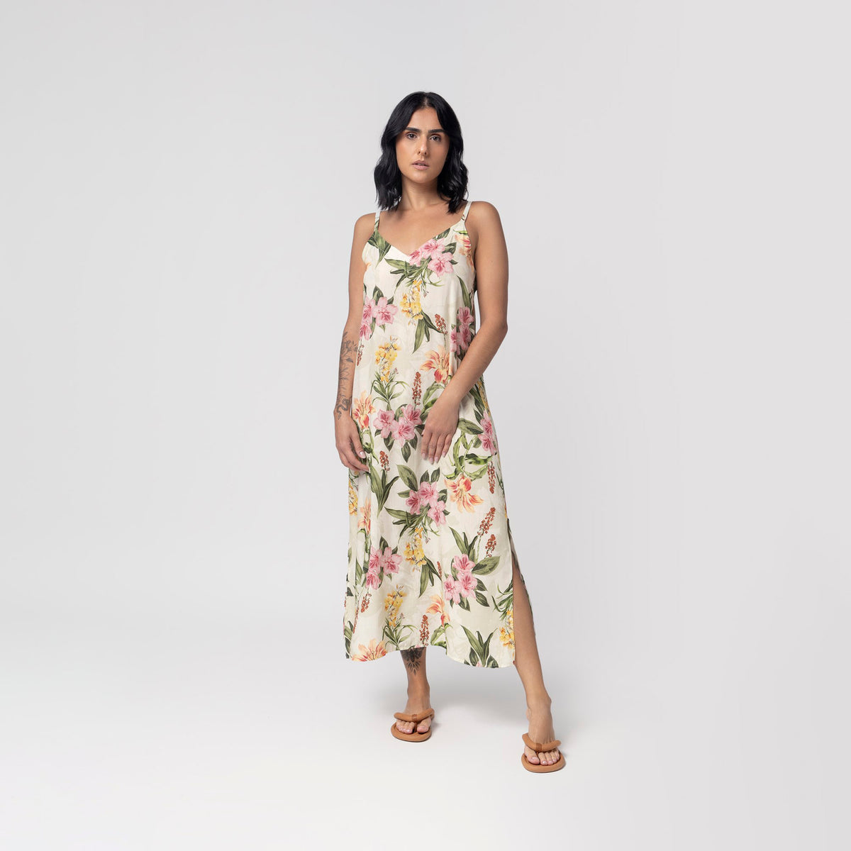 Camisola Regata Midi Eden com Fenda
