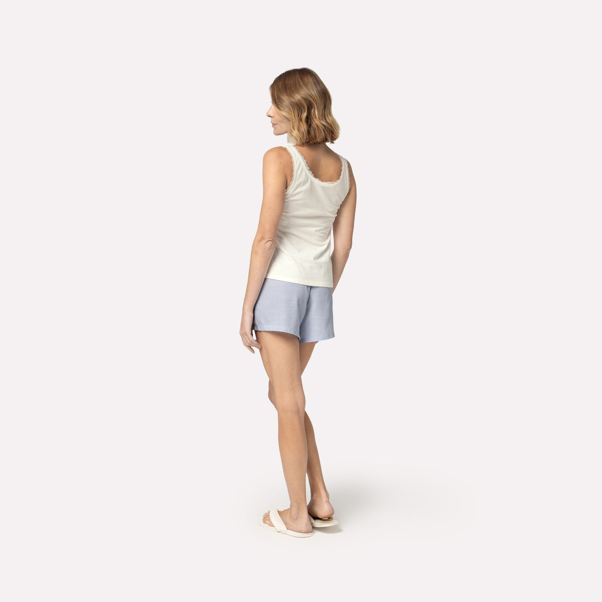 Short Doll Regata Listrado Azul Marinho