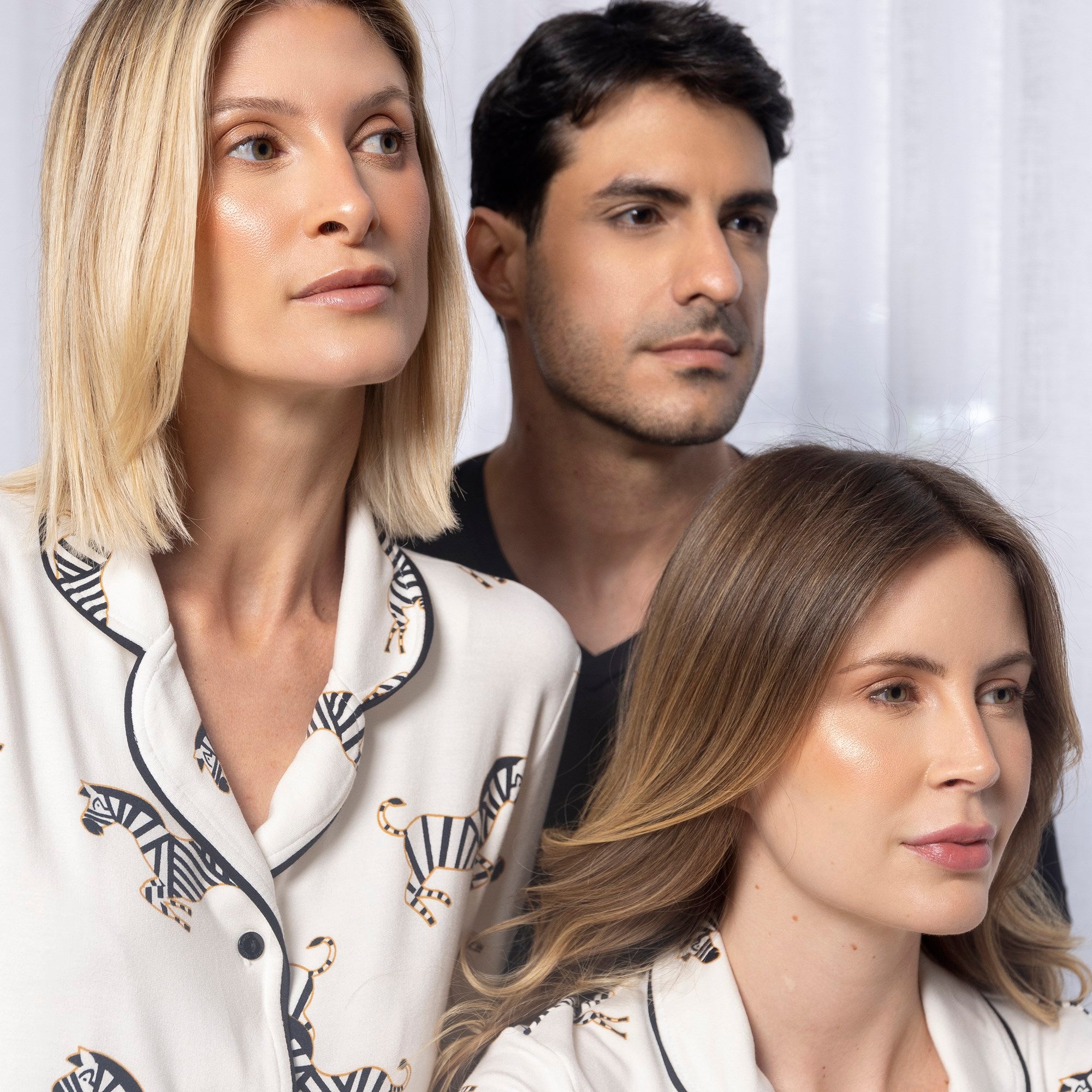 Pijama Feminino Longo Aberto Zebra