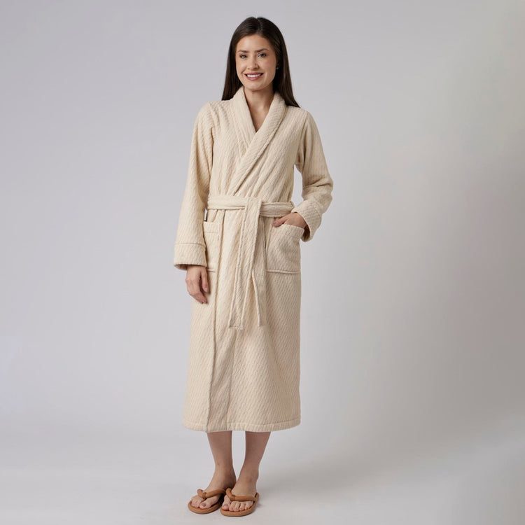 Robe Feminino Longo Soft Creme