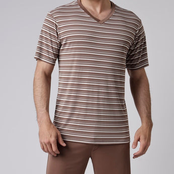 Pijama Masculino Curto Listrado Choco