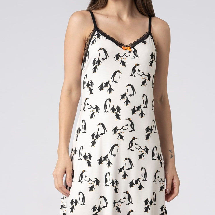 Camisola Curta de Alça Fina Pinguim