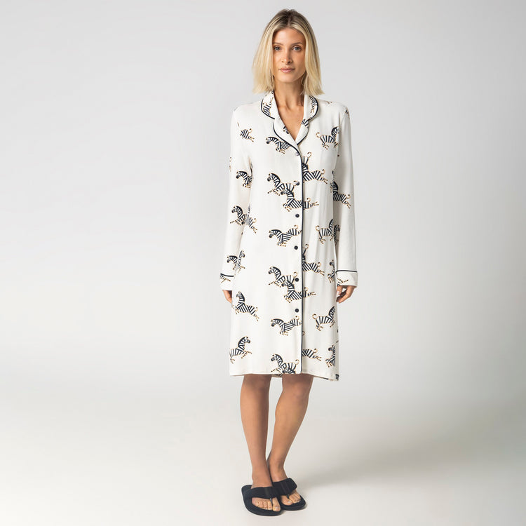 Camisão Feminino Manga Longa Zebra