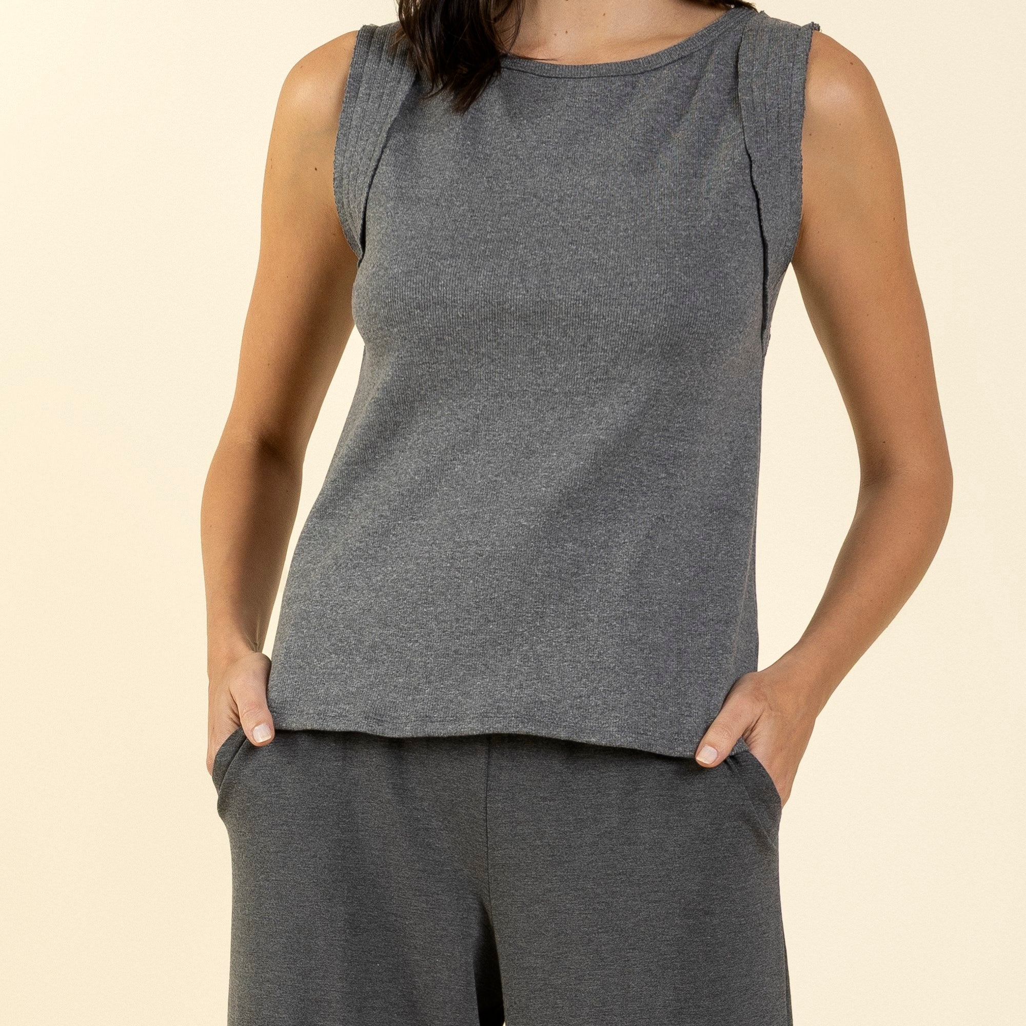 Conjunto Regata Visco Heavy Chumbo com Bolso
