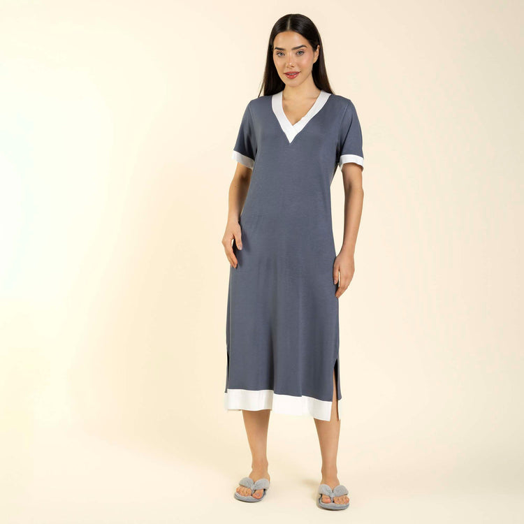 Kaftan Feminino Midi Tricot Heavy Cromo
