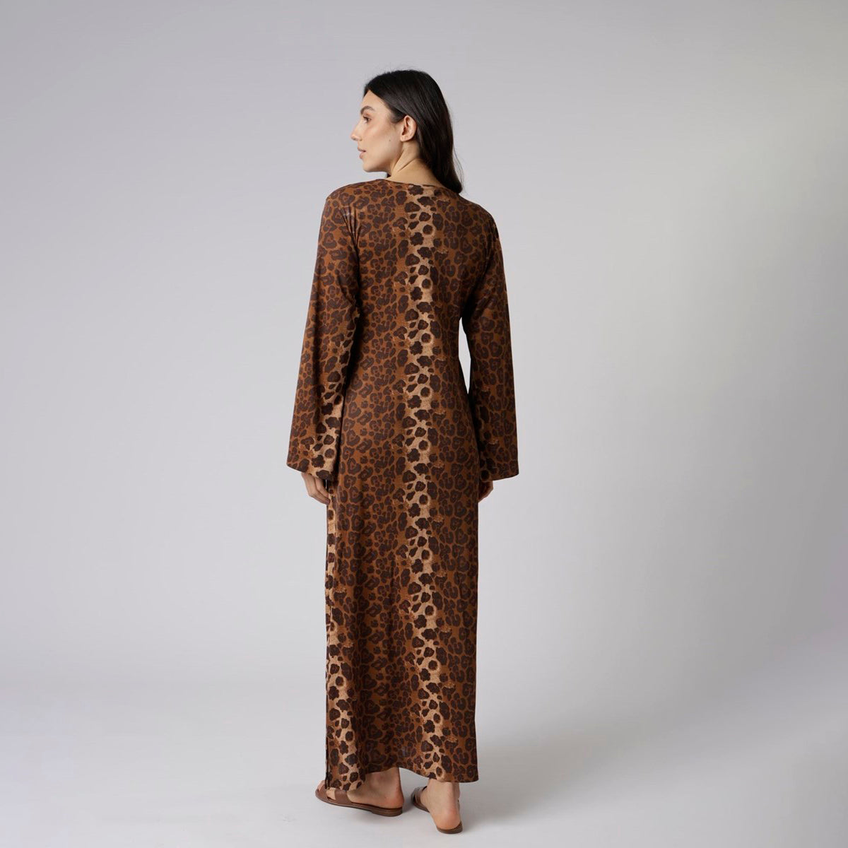 Kaftan Feminino Longo Onça Brown