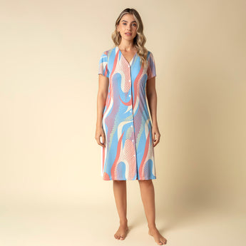 Camisão Feminino Aberto Multicolor Space
