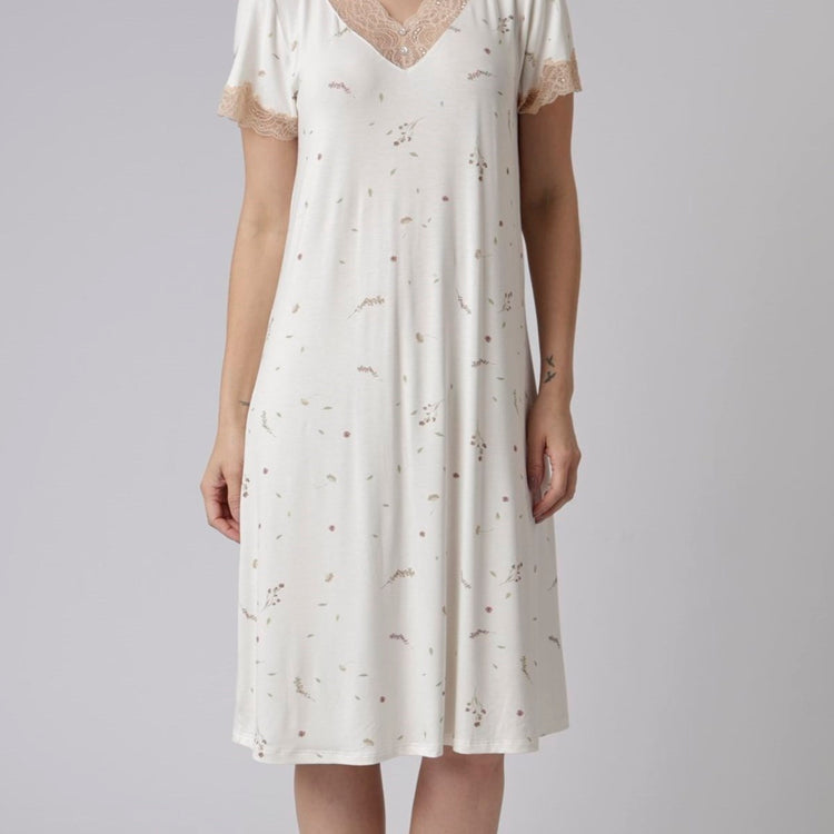 Camisão Feminino Midi Brisa com Renda