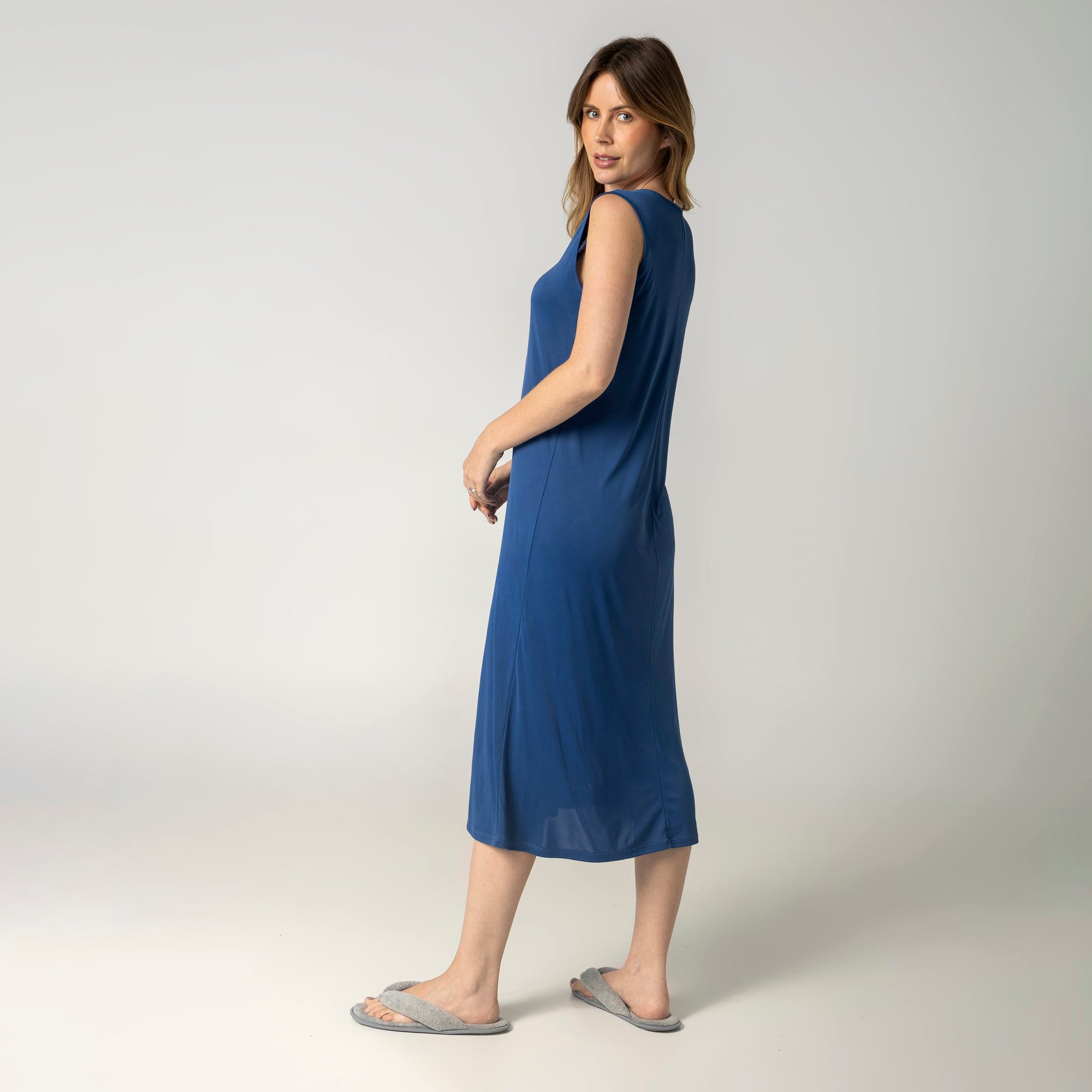 Camisola Midi Regata Azul Atalaia com Renda