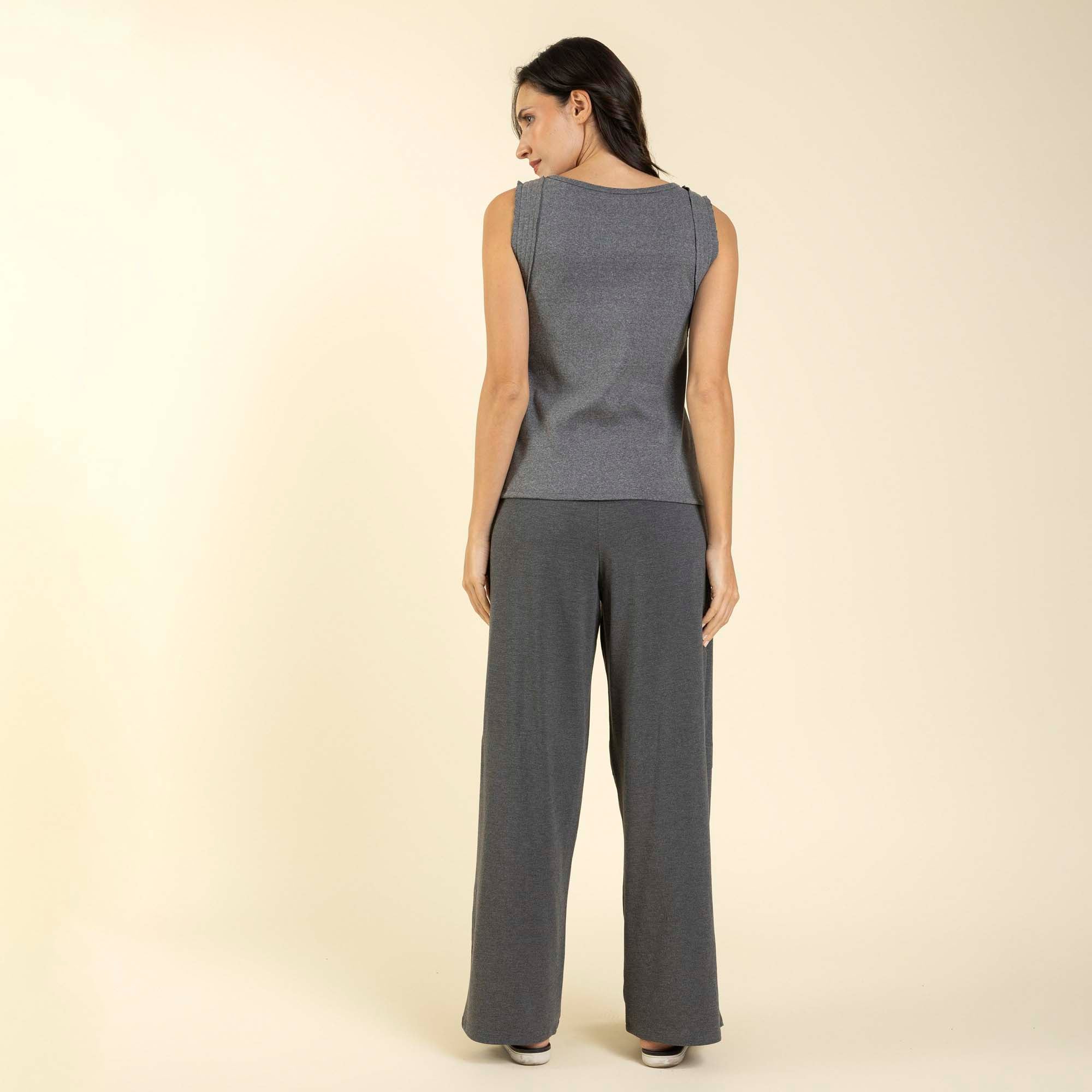 Conjunto Regata Visco Heavy Chumbo com Bolso