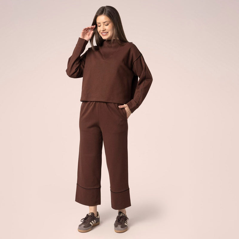 Conjunto Balance Style Moletom Coffee