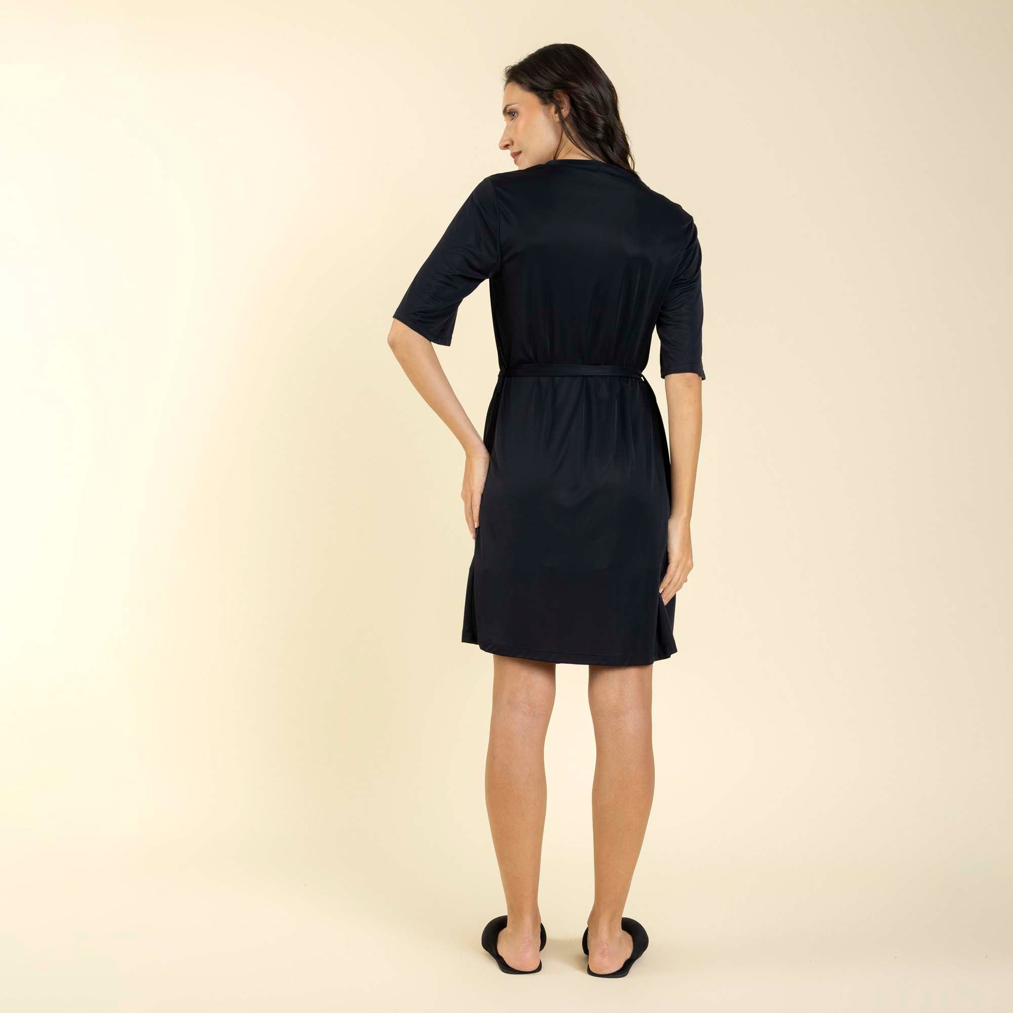 Robe Feminino Curto Poliamida Preto