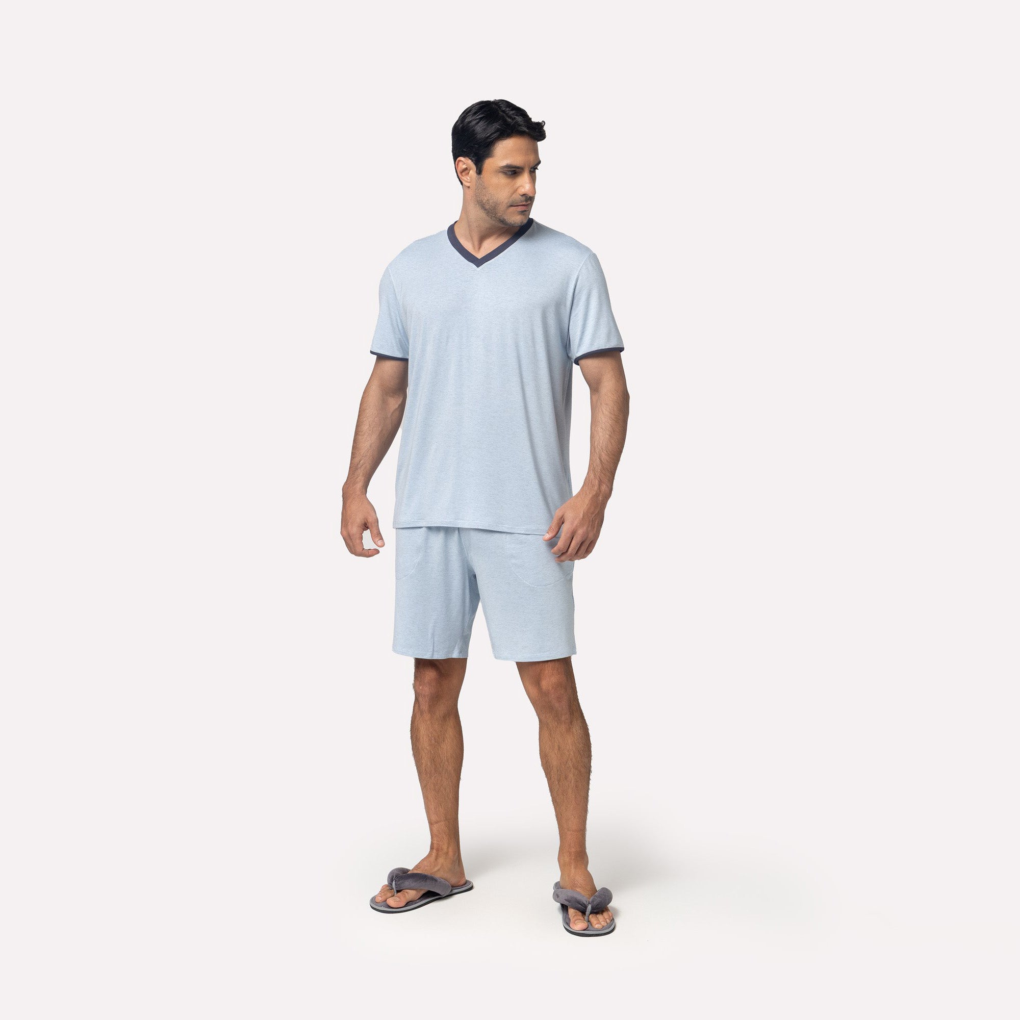 Pijama Masculino Curto Azul Tranquilus