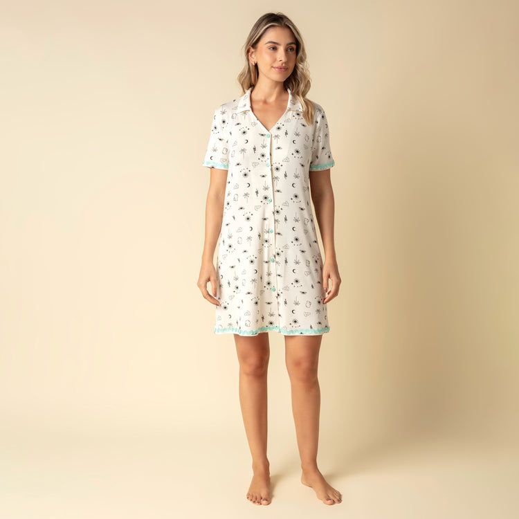 Camisão Feminino Curto Aberto Abu Dhabi