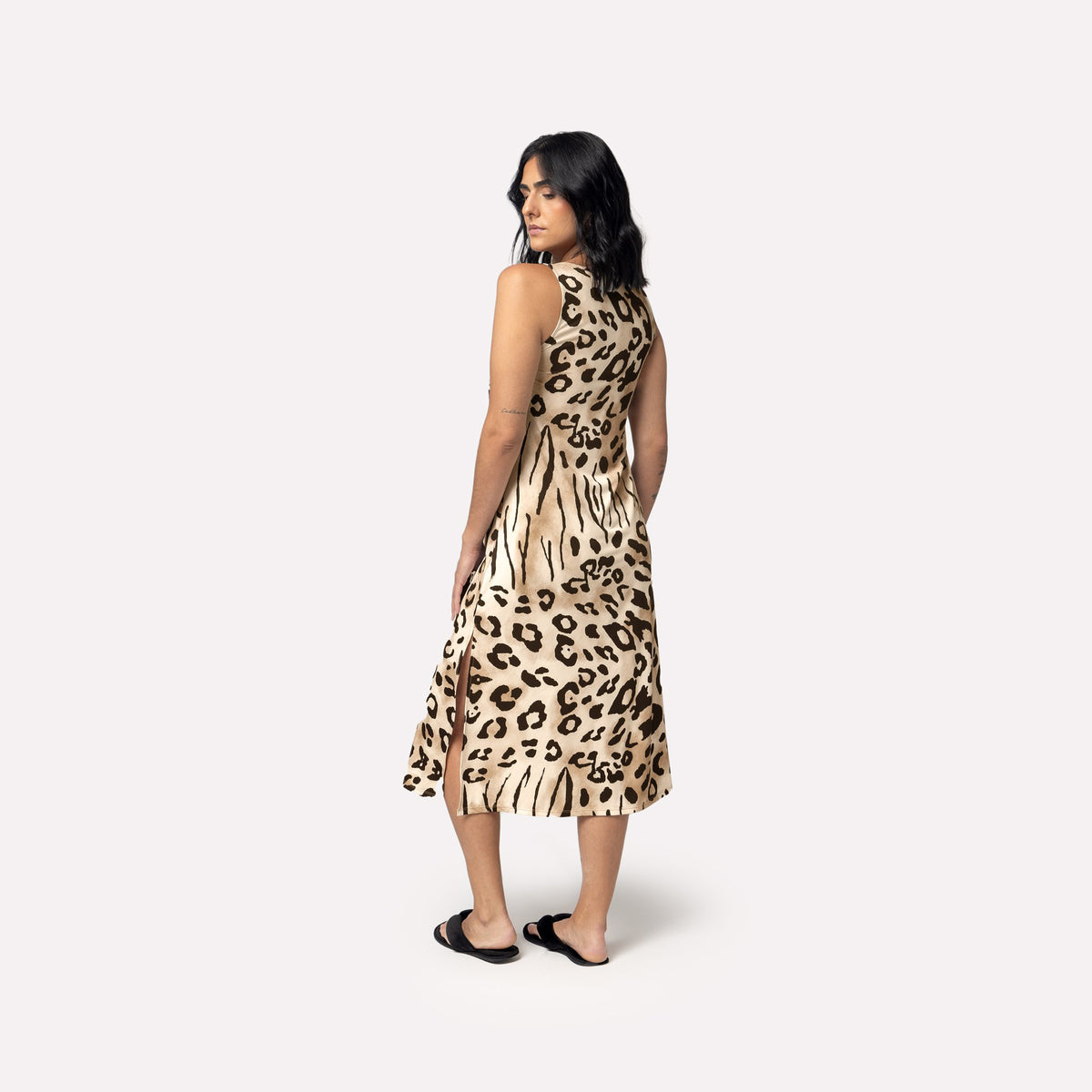 Camisola Plus Size Regata Midi Animal Print